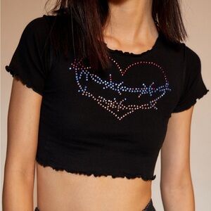 Diamante Guarded Heart Baby T-shirt